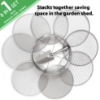 Picture of Practicool Garden Potting Mix Sieve - Stainless Steel Riddle - Soil sifting pan - with 8 Filter mesh Sizes - 2,3,4,6,7,9,11,12 mm and Bonus Spade